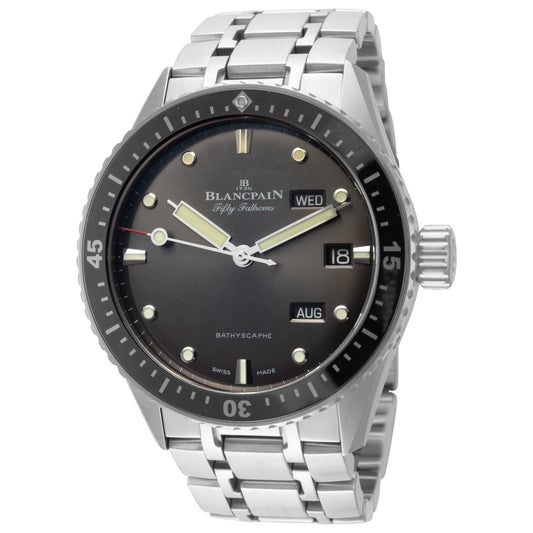 Front view of Blancpain Fifty Fathoms Bathyscaphe Men's Automatic Watch 5071-1110-70B