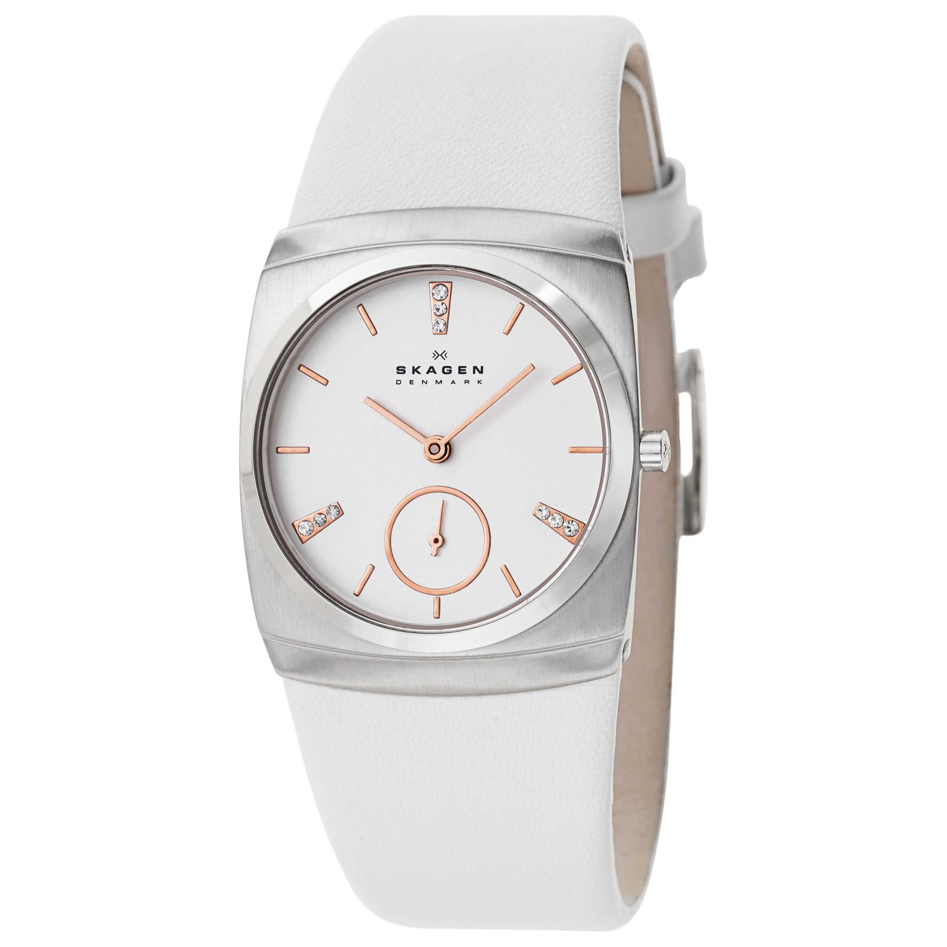 Front view of Skagen Leather Women's Japanese Quartz (Battery-Powered) Watch 511SSLWR