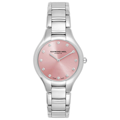 Front view of Raymond Weil Noemia Women's Swiss Quartz (Battery-Powered) Watch 5132-ST-80081