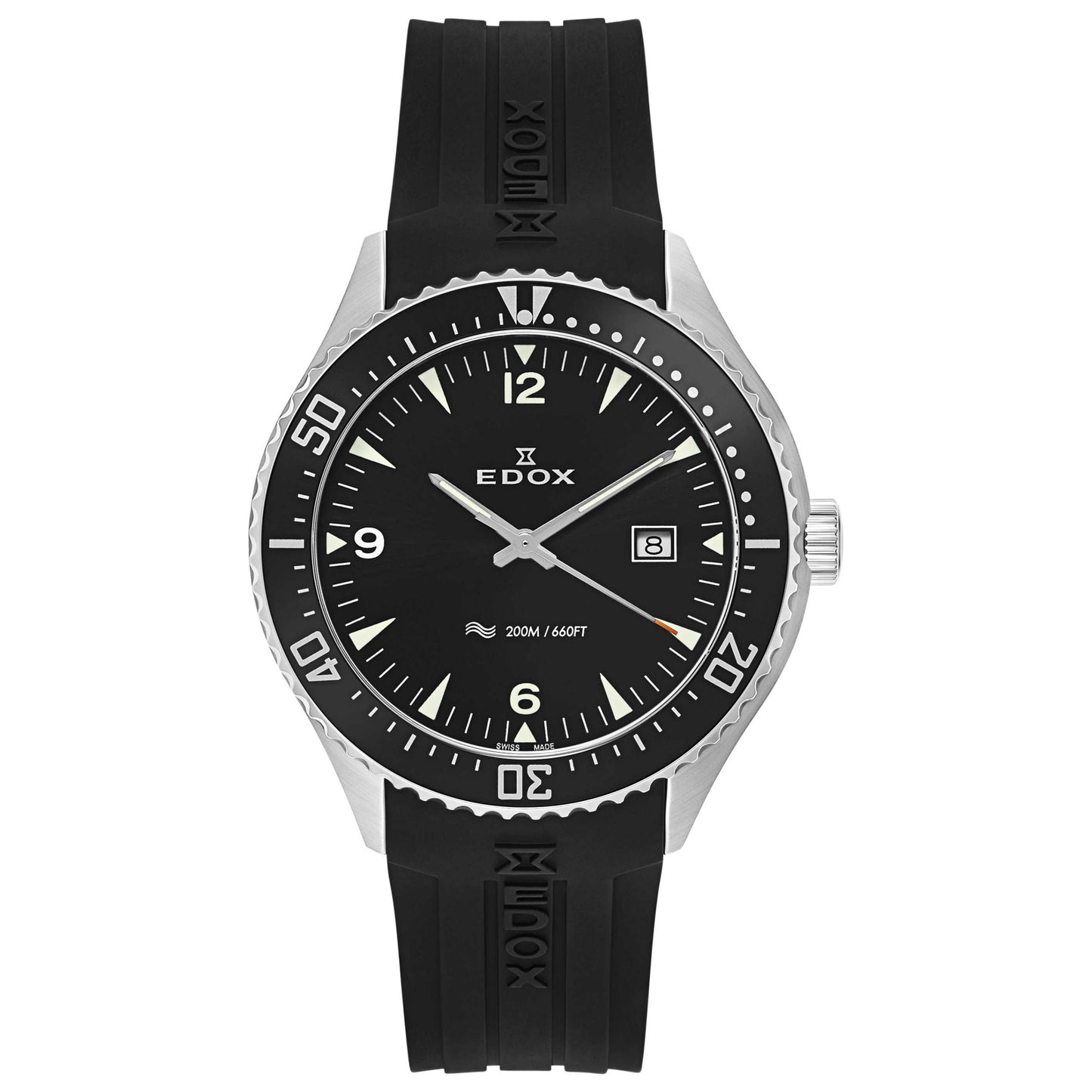 Front view of Edox C1 Men's Swiss Quartz (Battery-Powered) Watch 53016-3CA-NIN