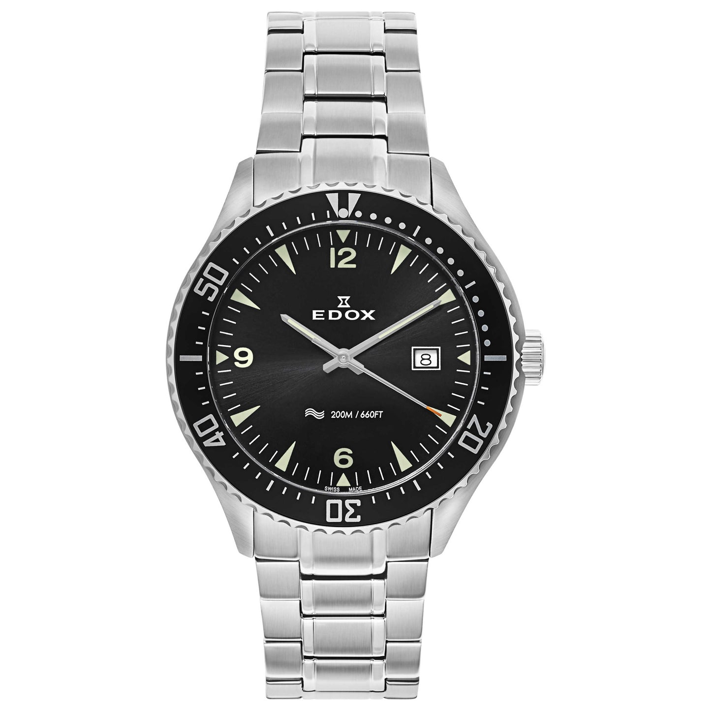 Front view of Edox C1 Men's Swiss Quartz (Battery-Powered) Watch 53016-3M-NIN