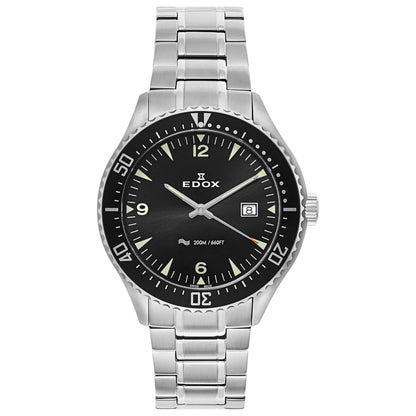 Front view of Edox C1 Men's Swiss Quartz (Battery-Powered) Watch 53016-3M-NIN