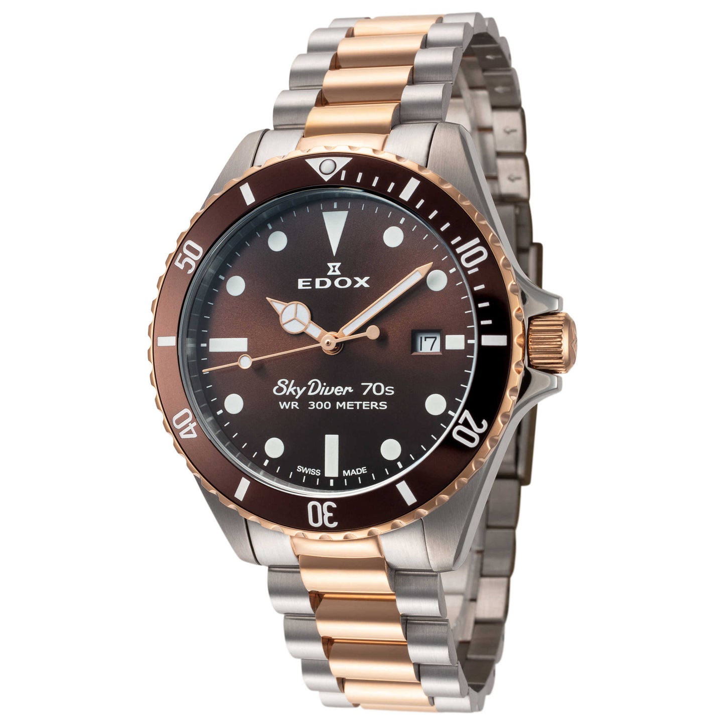 Front view of Edox SkyDiver Men's Quartz Watch 53017-357RBRM-BRI