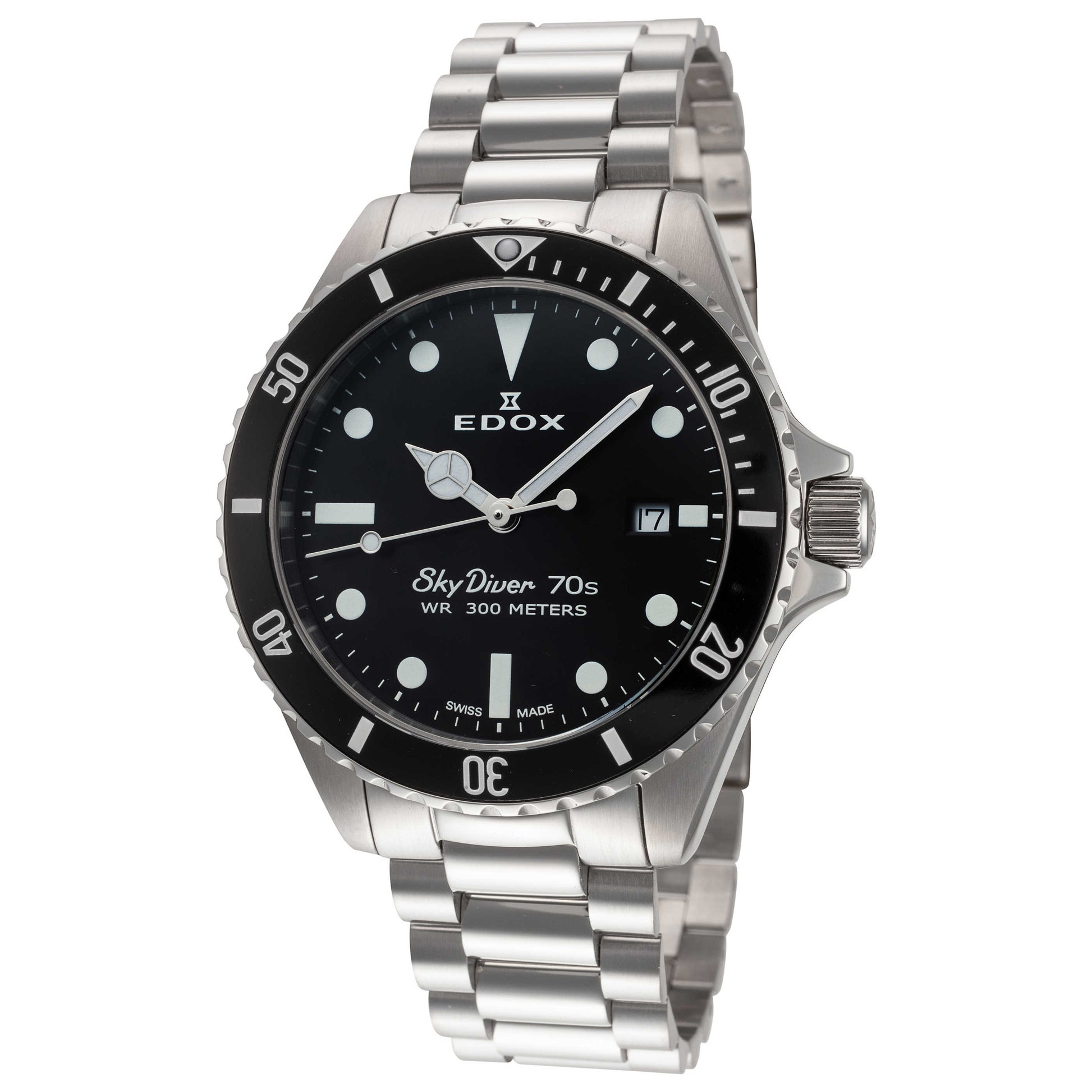 Front view of Edox SkyDiver Men's Quartz Watch 53017-3NM-NI
