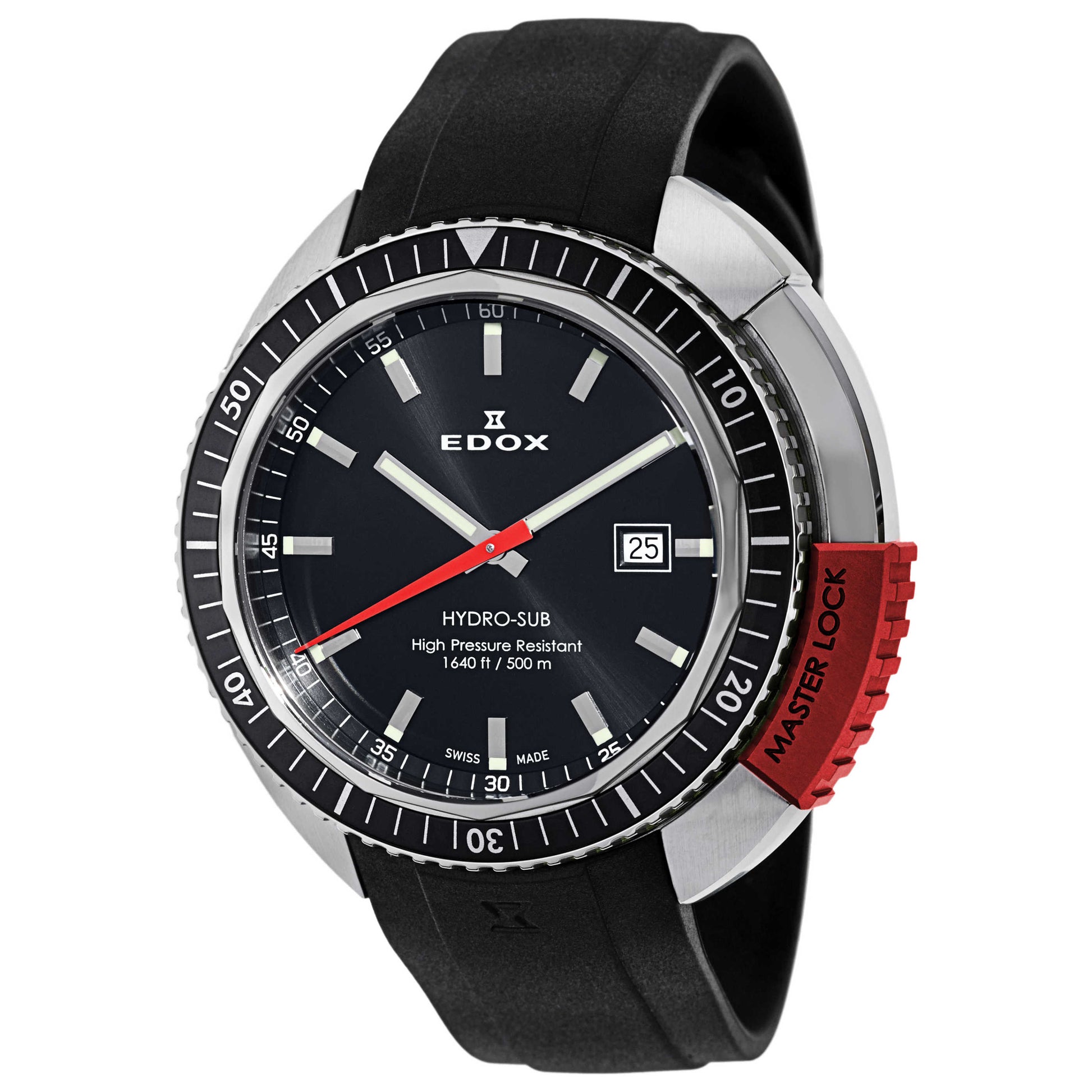 Front view of Edox Hydro-Sub Men's Swiss Quartz (Battery-Powered) Watch 53200-3NRCA-NIN