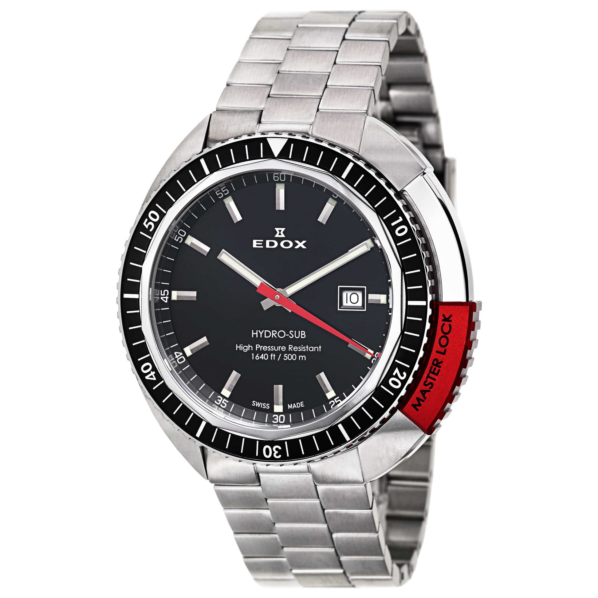 Front view of Edox Hydro-Sub Men's Swiss Quartz (Battery-Powered) Watch 53200-3NRM-NIN