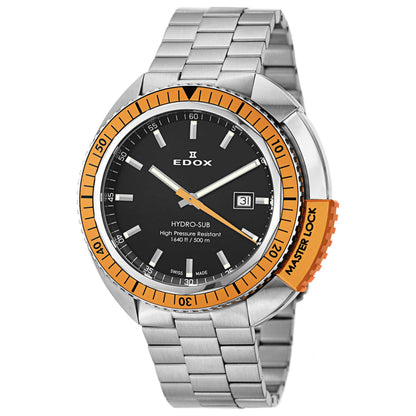 Front view of Edox Hydro-Sub Men's Swiss Quartz (Battery-Powered) Watch 53200-3OM-NIN