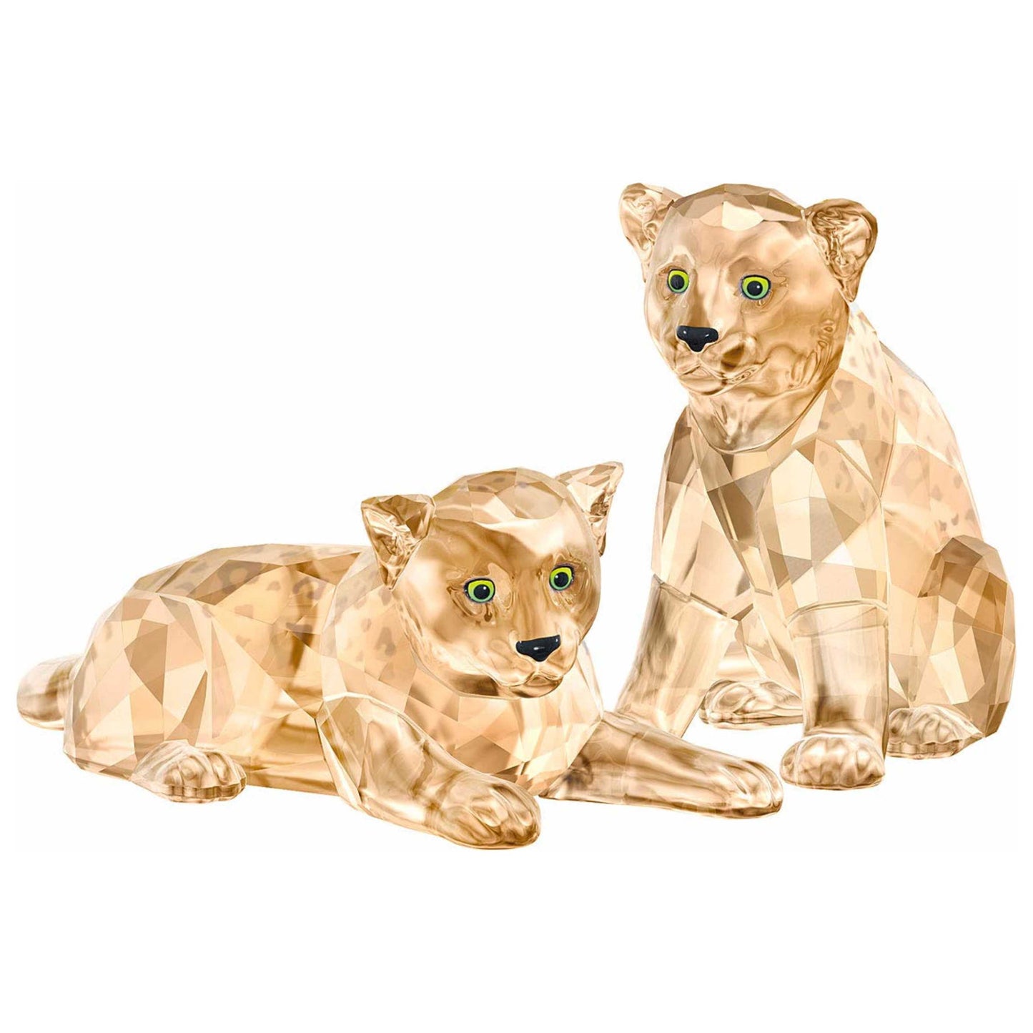 Front view of Swarovski SCS Amur Leopard Cubs Women's Figurine 5428542