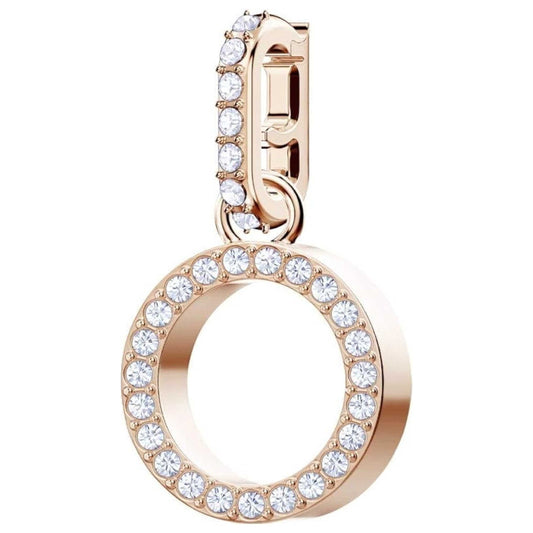 Front view of Swarovski Remix Alphabet O Women's Charm 5437607