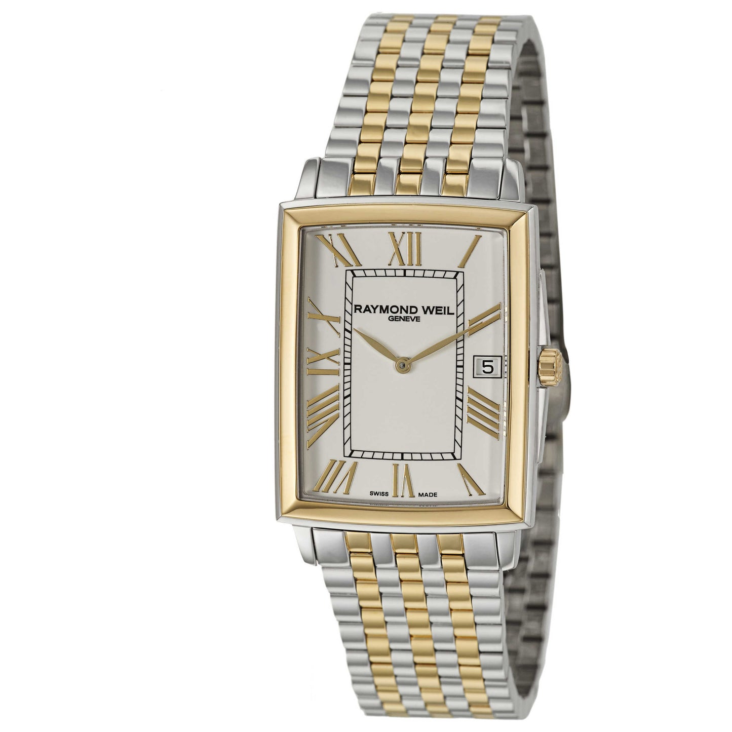 Front view of Raymond Weil Tradition Men's Swiss Quartz (Battery-Powered) Watch 5456-STP-00308