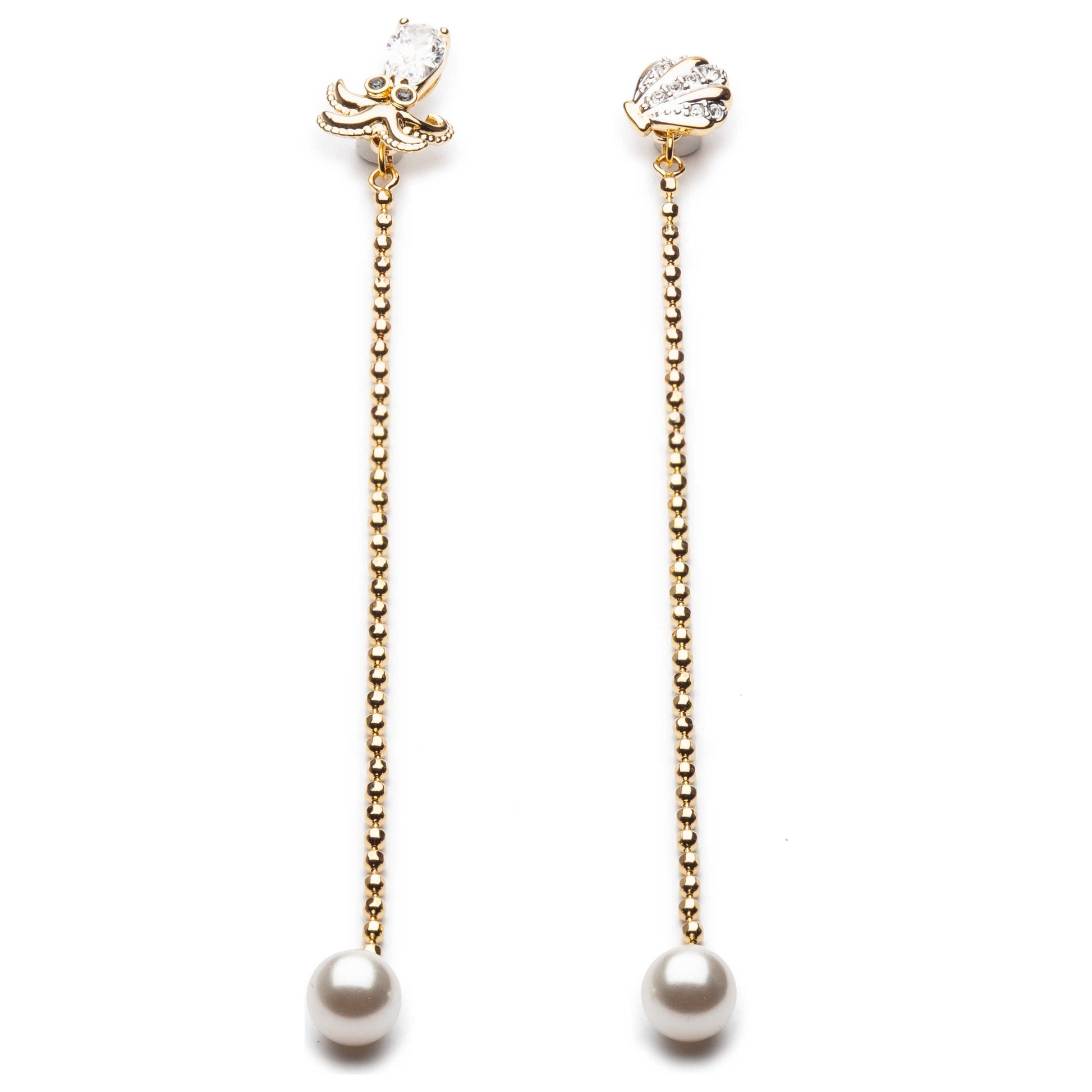 Front view of Swarovski Ocean Octopus Women's Earrings 5462583