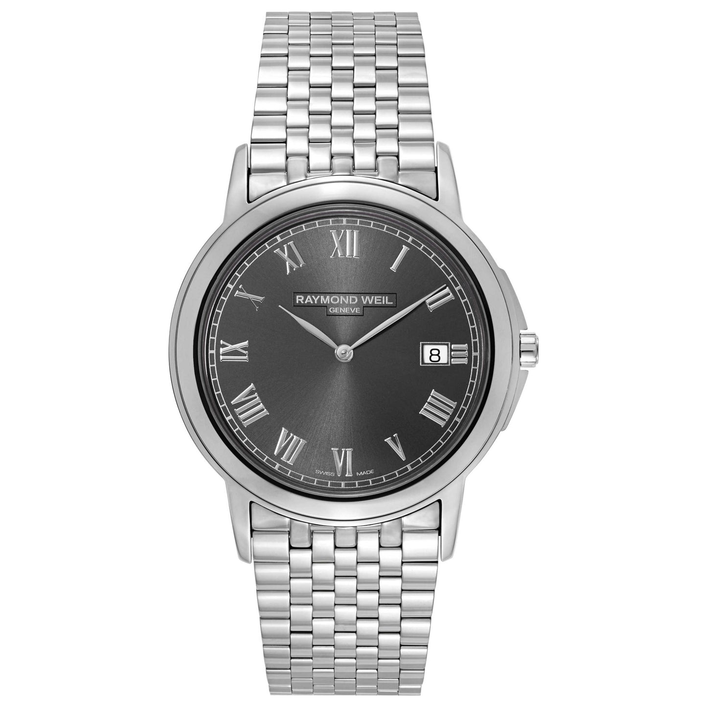 Front view of Raymond Weil Tradition Men's Swiss Quartz (Battery-Powered) Watch 5466-ST-00608