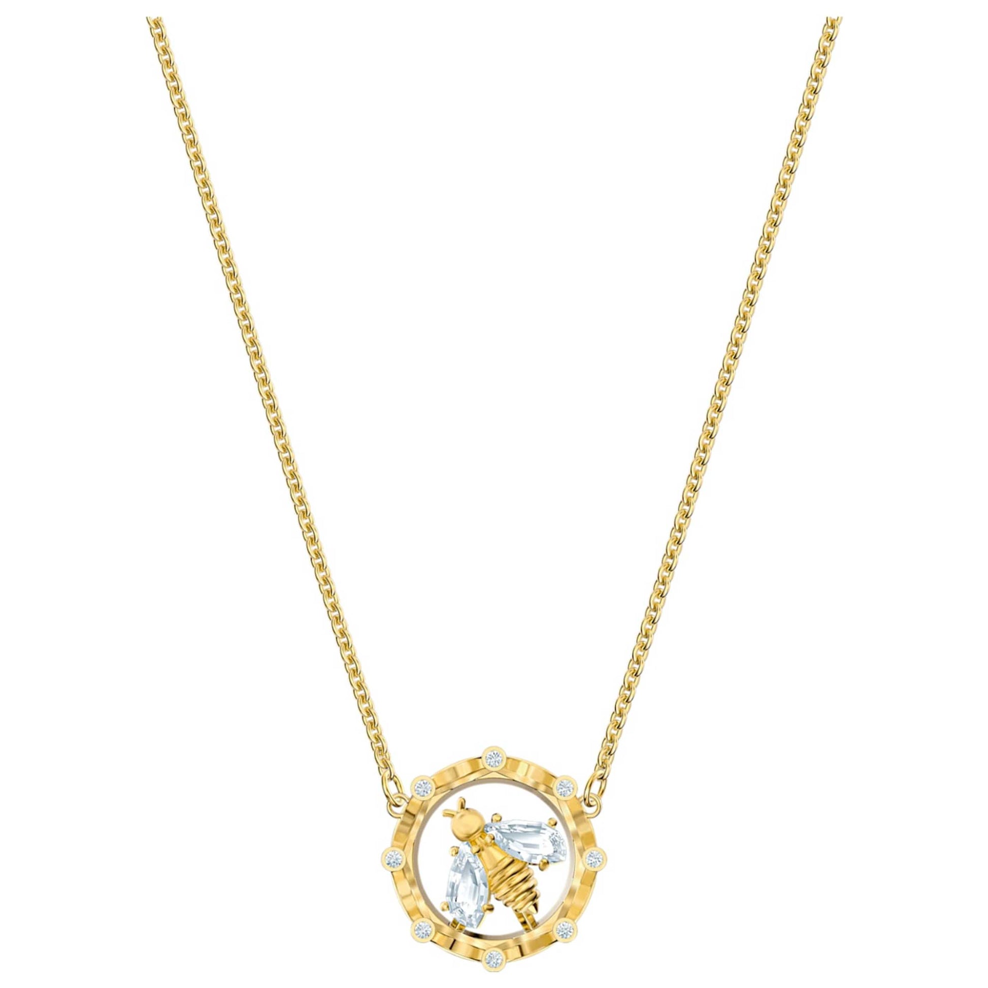 Front view of Swarovski Bee A Queen Women's Necklace 5482793