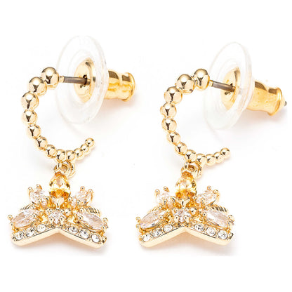 Front view of Swarovski Bee A Queen Women's Earrings 5490439