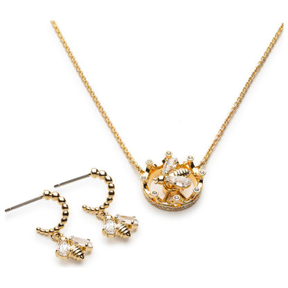 Front view of Swarovski Bee a Queen Women's Jewelry Set 5490887