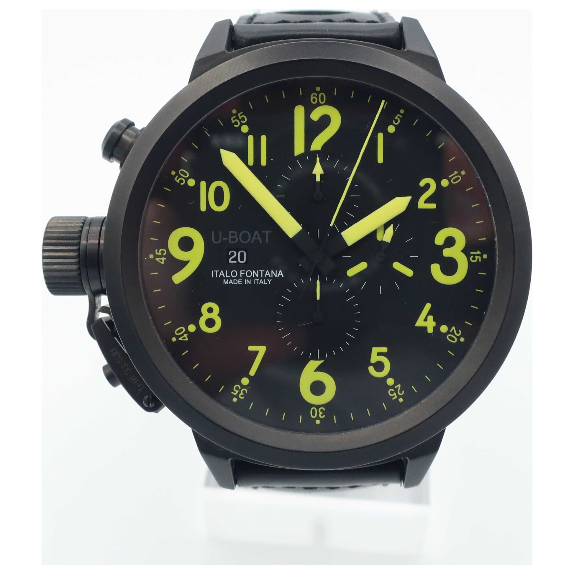 Front view of U-Boat Flight Deck Men's Automatic Watch 55-CAB-Y-PO