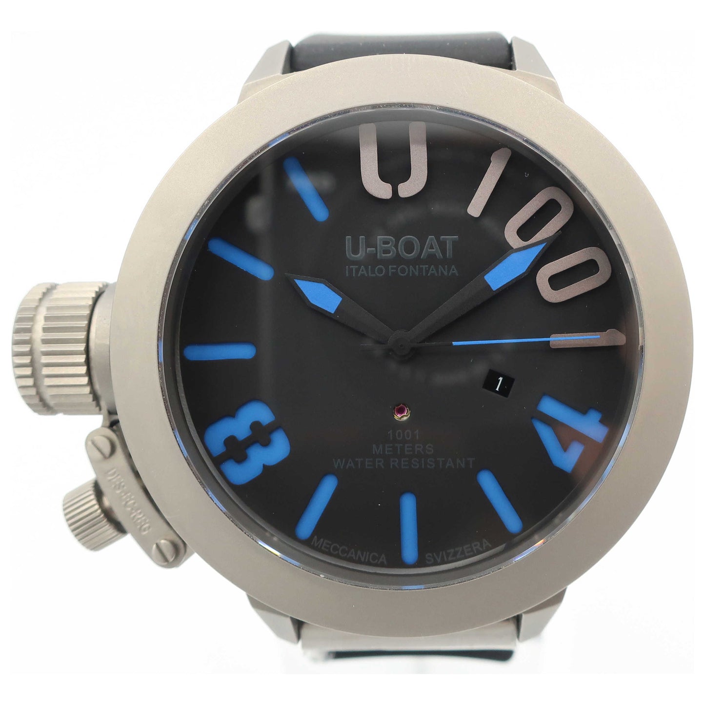 Front view of U-Boat Limited Edition Men's Automatic Watch 55-U-1001-BLU-SD0