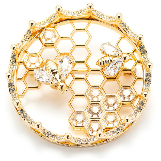 Front view of Swarovski Bee A Queen Women's Brooch 5501079
