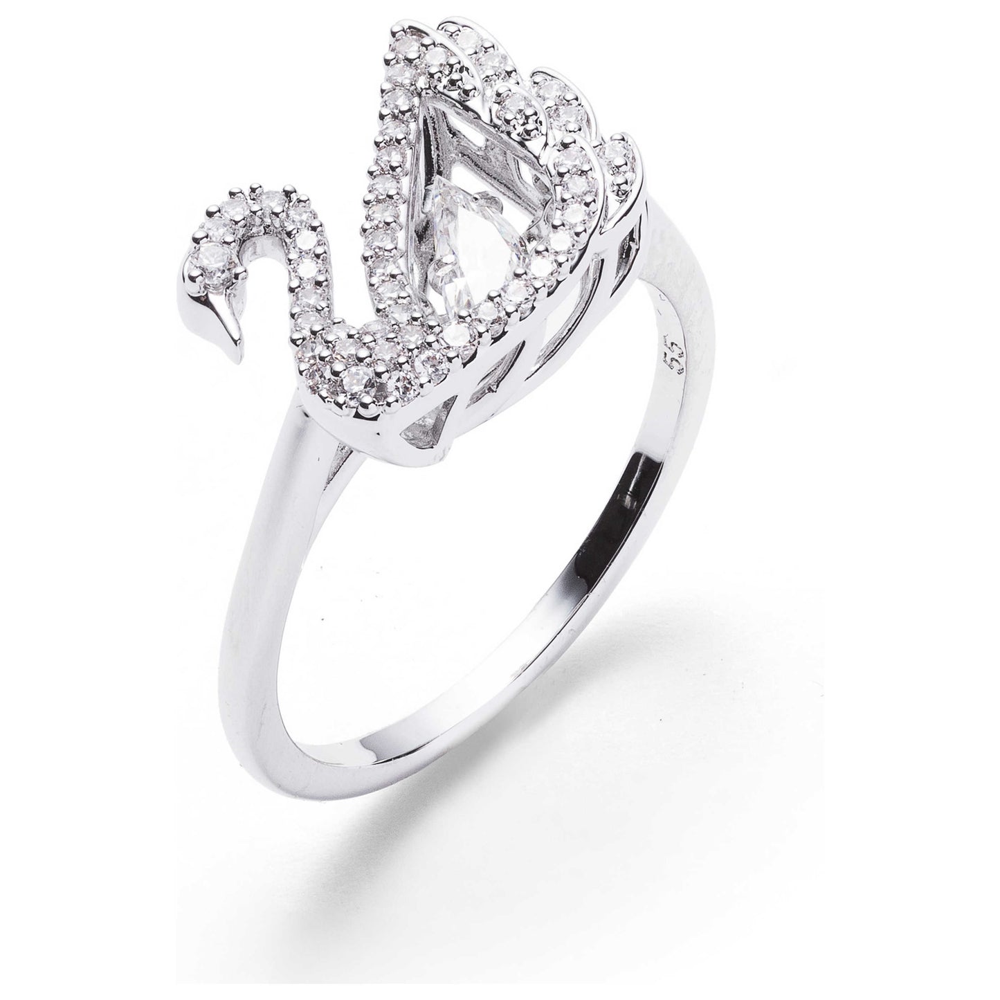 Front view of Swarovski Dancing Swan Women's Ring 5520712