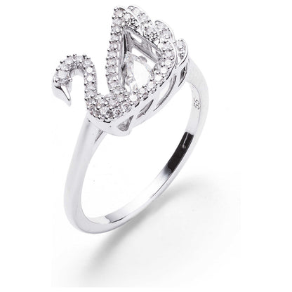Front view of Swarovski Dancing Swan Women's Ring 5520712