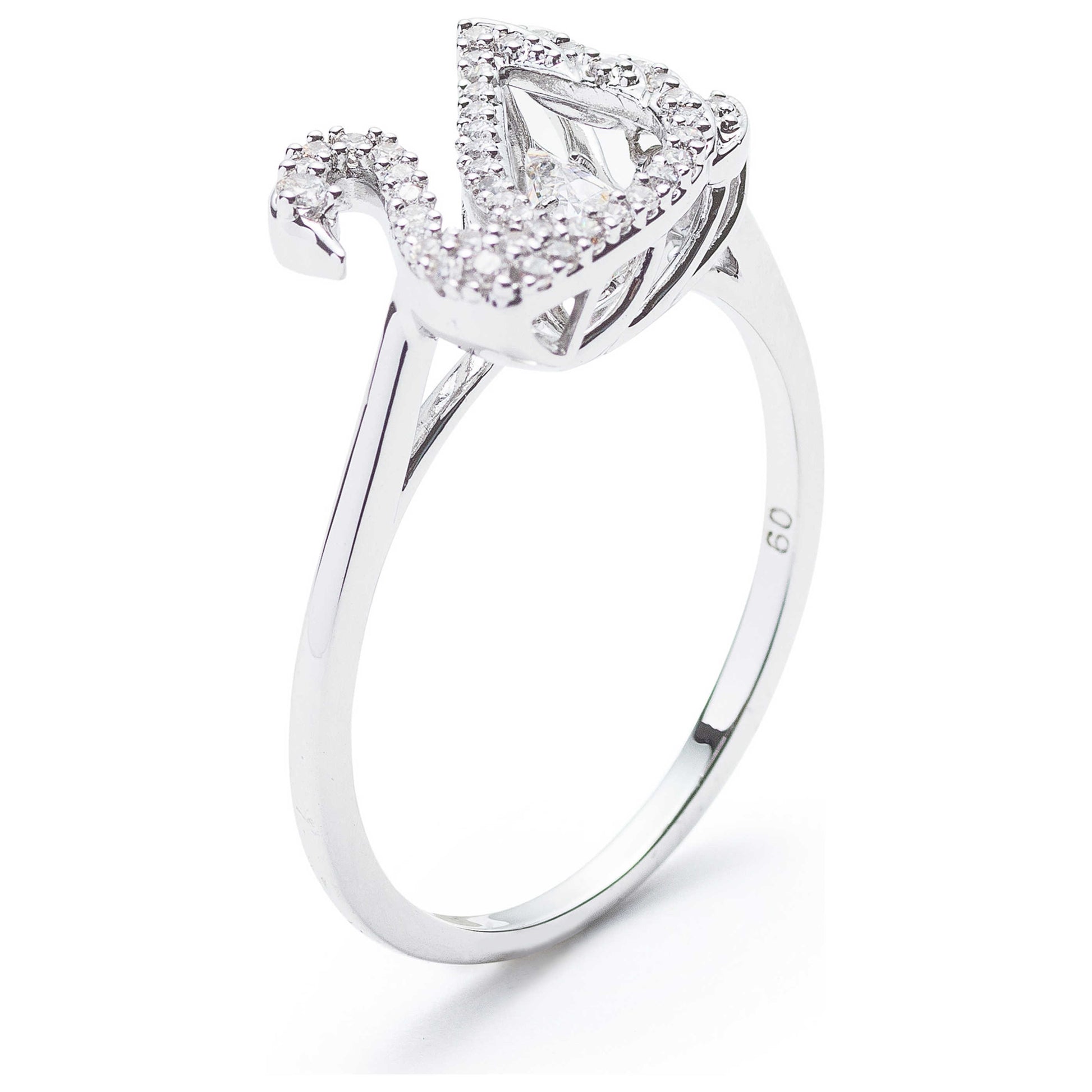 Front view of Swarovski Dancing Swan Women's Ring 5534844