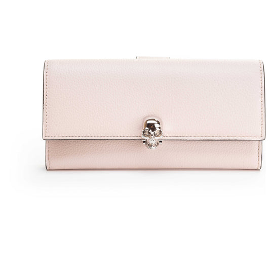 Front view of Alexander McQueen Skull Women's Wallet 554191-BPT0I-9901