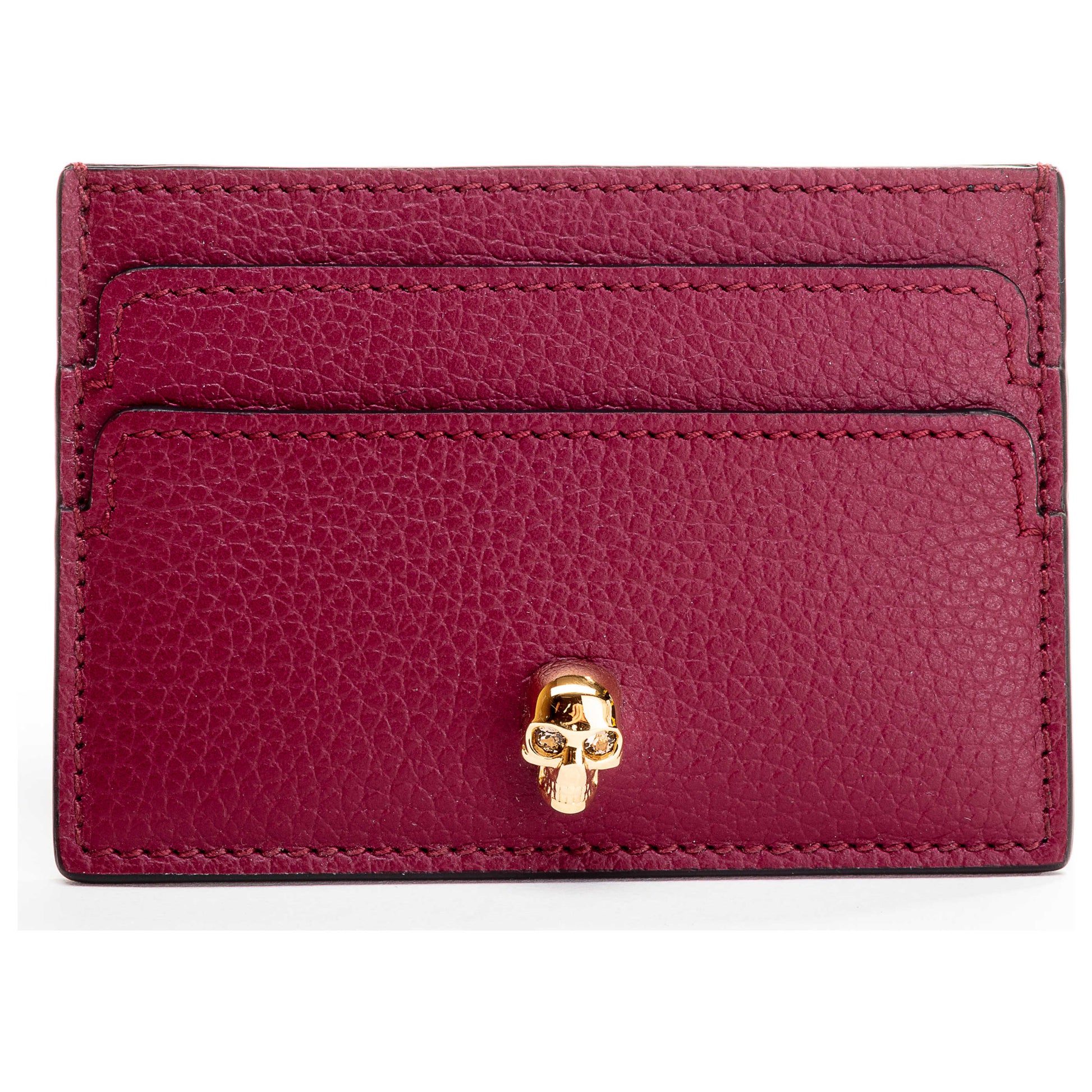 Front view of Alexander McQueen Skull Women's Card Case 554193-BPT0G-6401