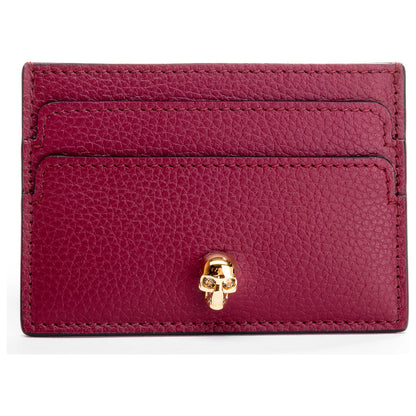 Front view of Alexander McQueen Skull Women's Card Case 554193-BPT0G-6401