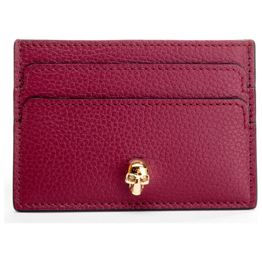 Front view of Alexander McQueen Skull Women's Card Case 554193-BPT0G-6401