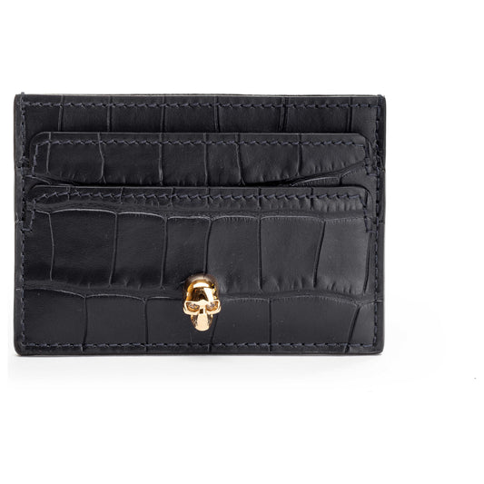 Front view of Alexander McQueen Skull Women's Card Case 554193-DZT0G-4011