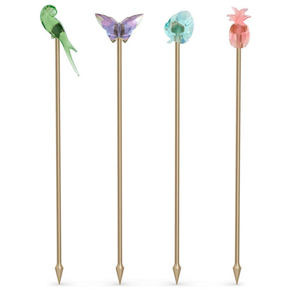 Front view of Swarovski Jungle Beats Cocktail Stirrers 5557812