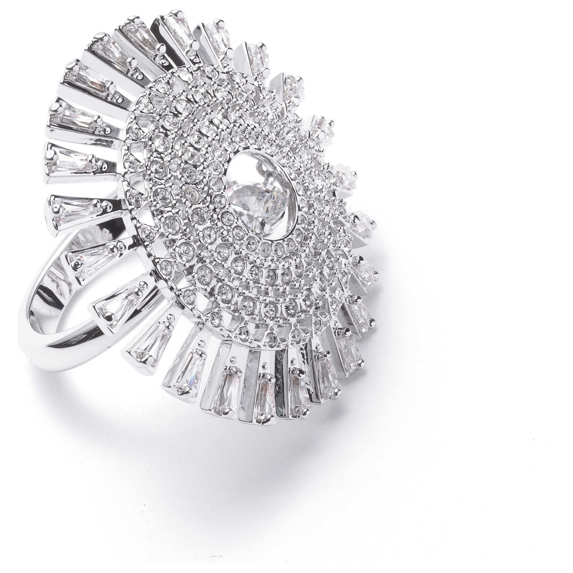 Front view of Swarovski Sparkling Dance Women's Ring 5564427