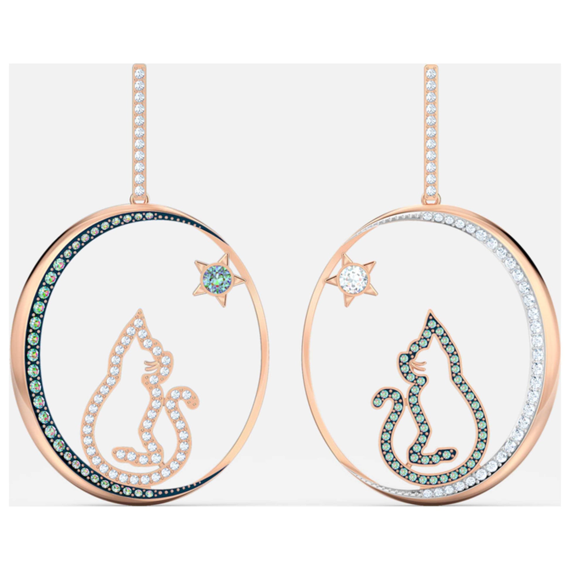 Front view of Swarovski Cattitude Women's Earrings 5566724