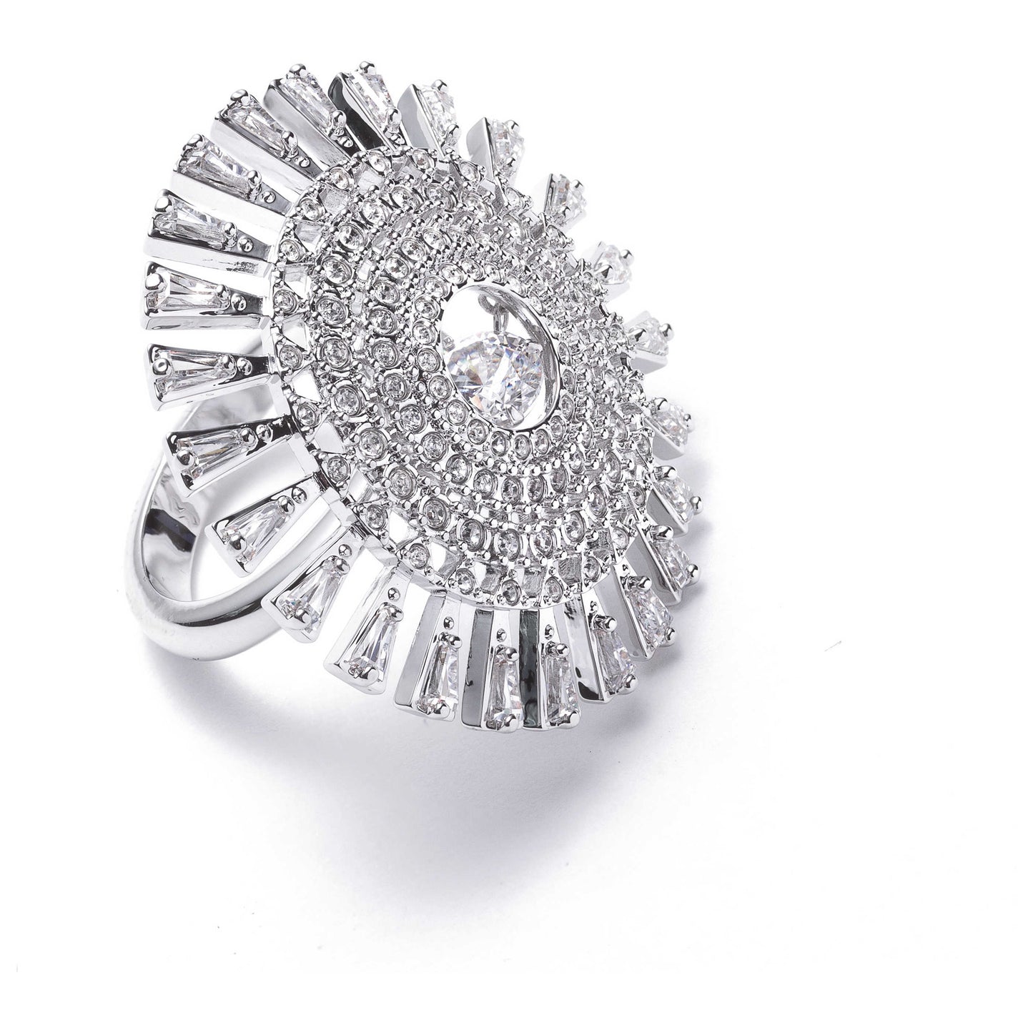 Front view of Swarovski Sparkling Dance Women's Ring 5572512