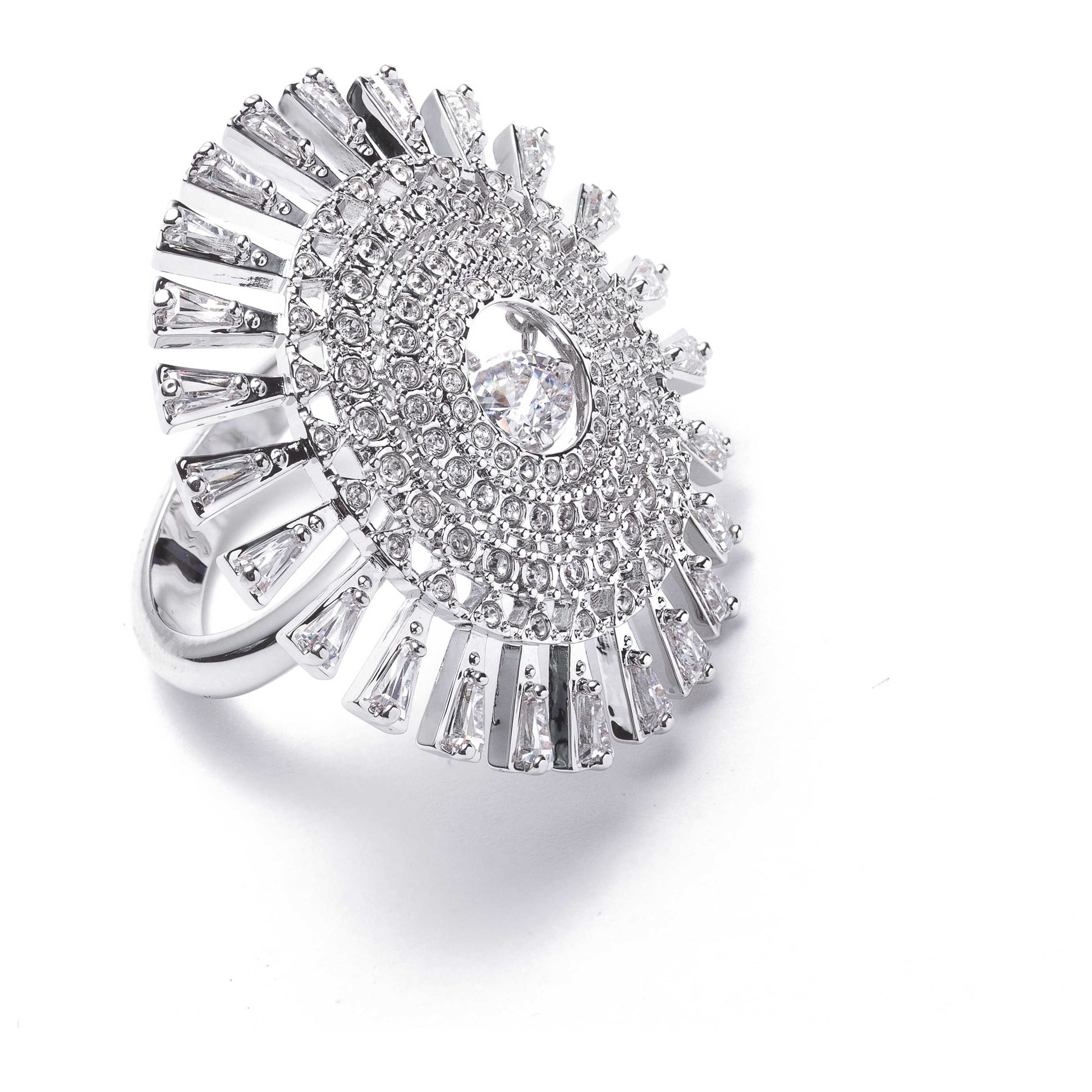 Front view of Swarovski Sparkling Dance Women's Ring 5572512