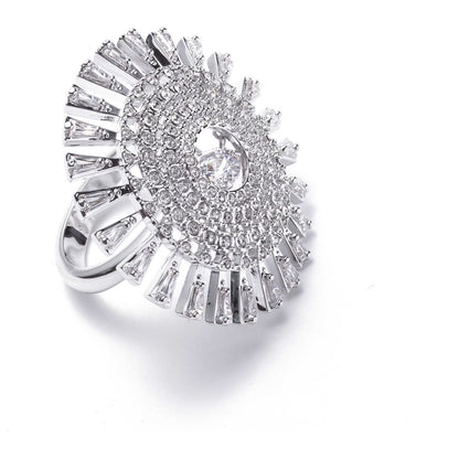 Front view of Swarovski Sparkling Dance Women's Ring 5572512