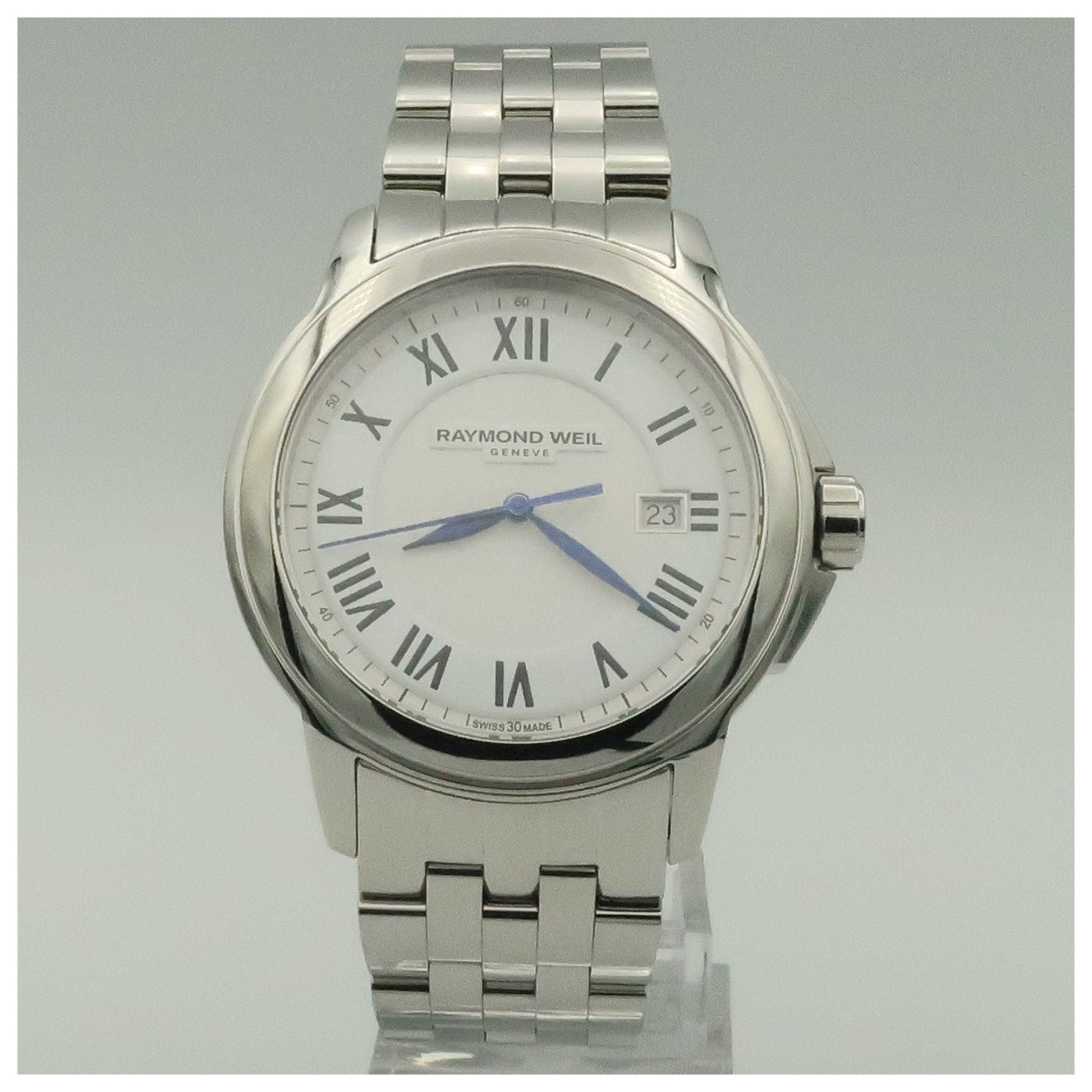 Front view of Raymond Weil Tradition Men's Swiss Quartz (Battery-Powered) Watch 5578-ST-00300-SDV