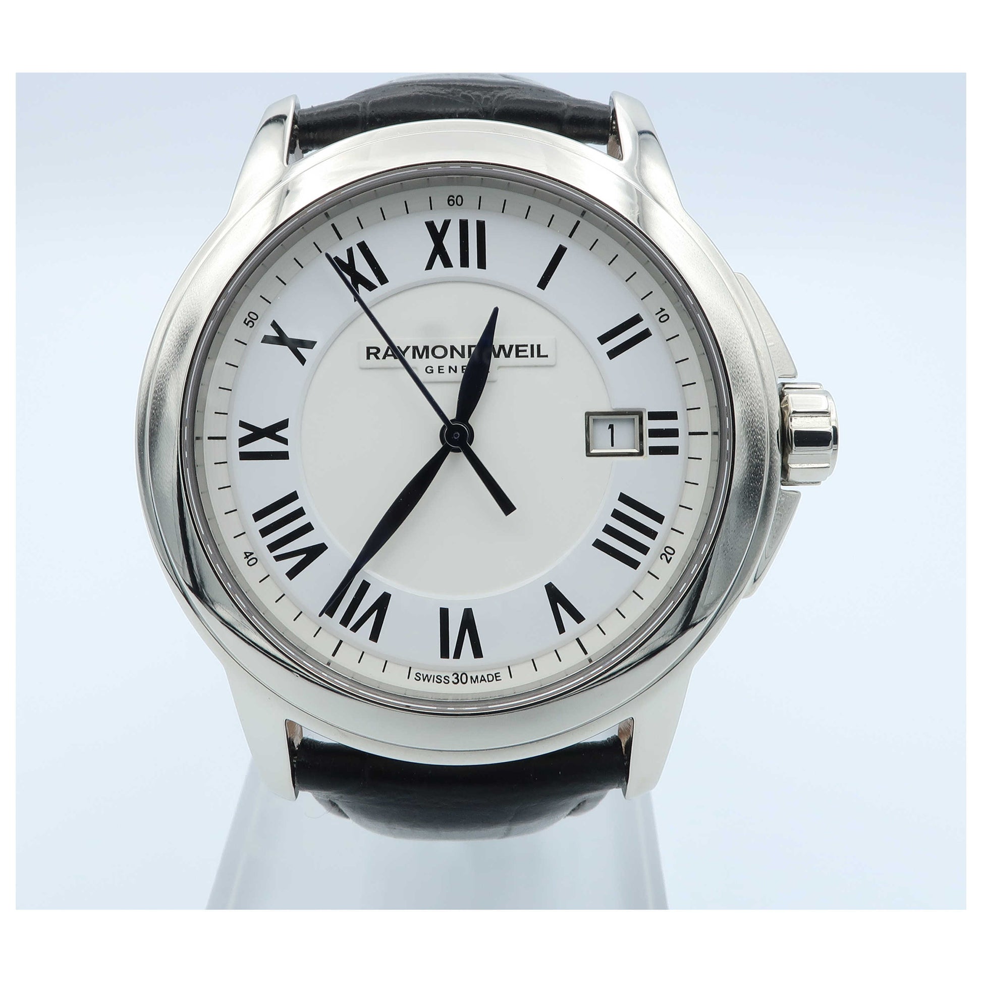 Front view of Raymond Weil Tradition Men's Swiss Quartz (Battery-Powered) Watch 5578-STC-00300-PO