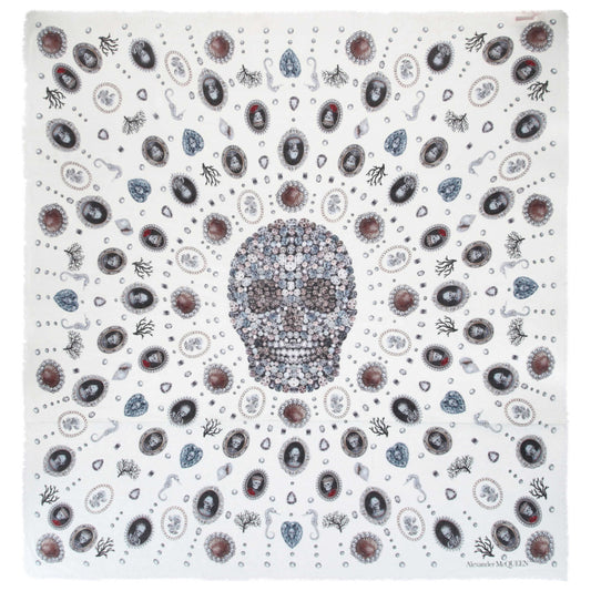 Front view of Alexander McQueen Fashion Scarves 557880-3418Q-9269-NS