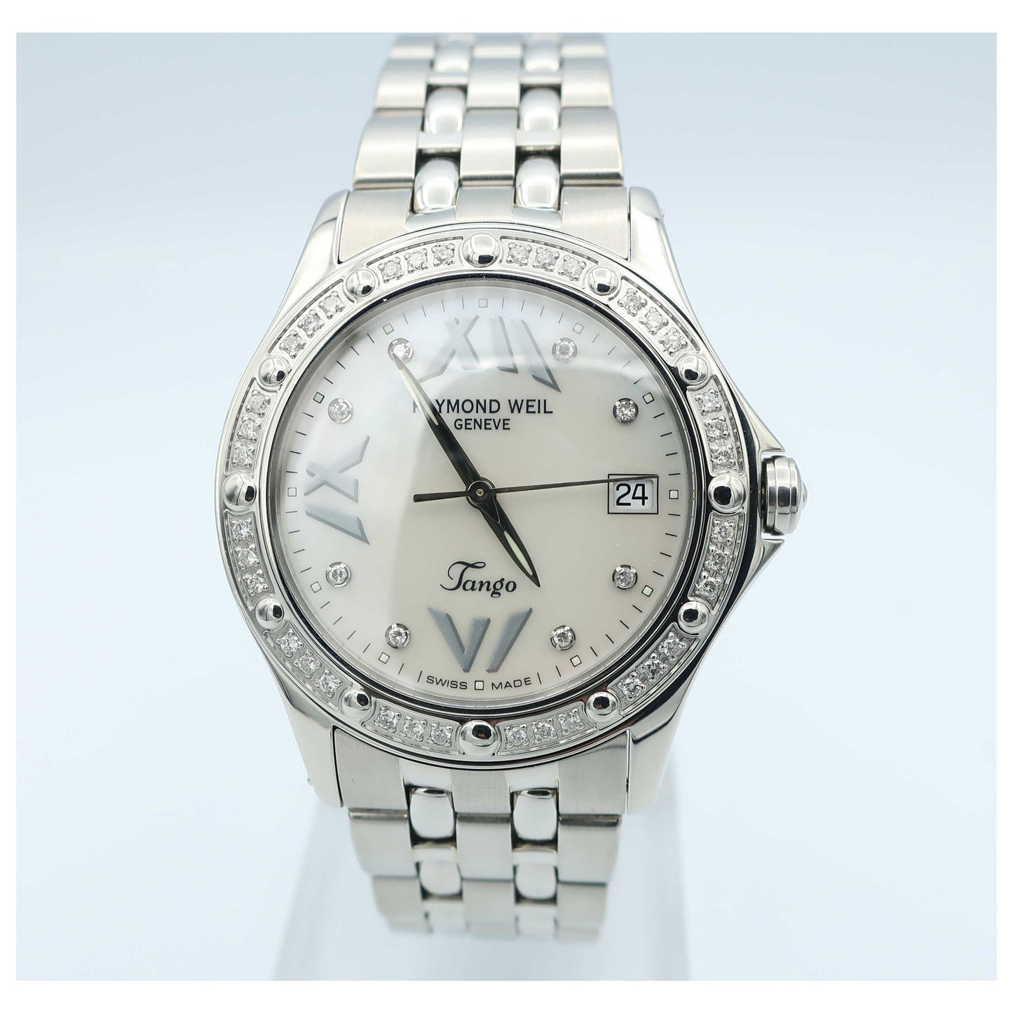 Front view of Raymond Weil Tango Men's Swiss Quartz (Battery-Powered) Watch 5590-STS-97650-PO