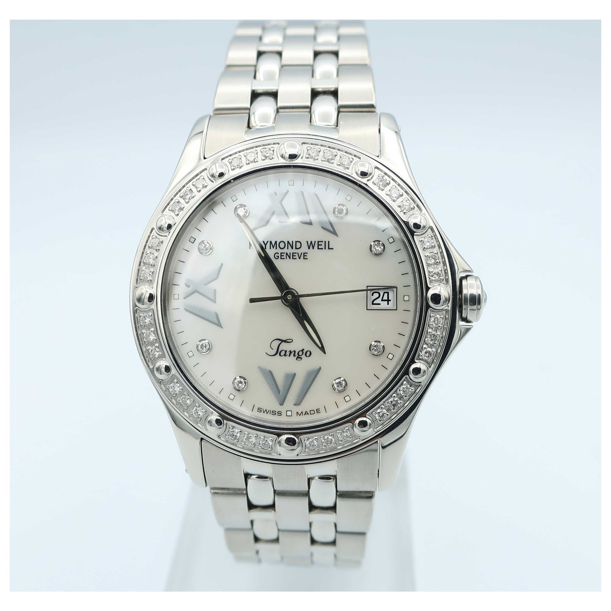 Front view of Raymond Weil Tango Men's Swiss Quartz (Battery-Powered) Watch 5590-STS-97650-PO