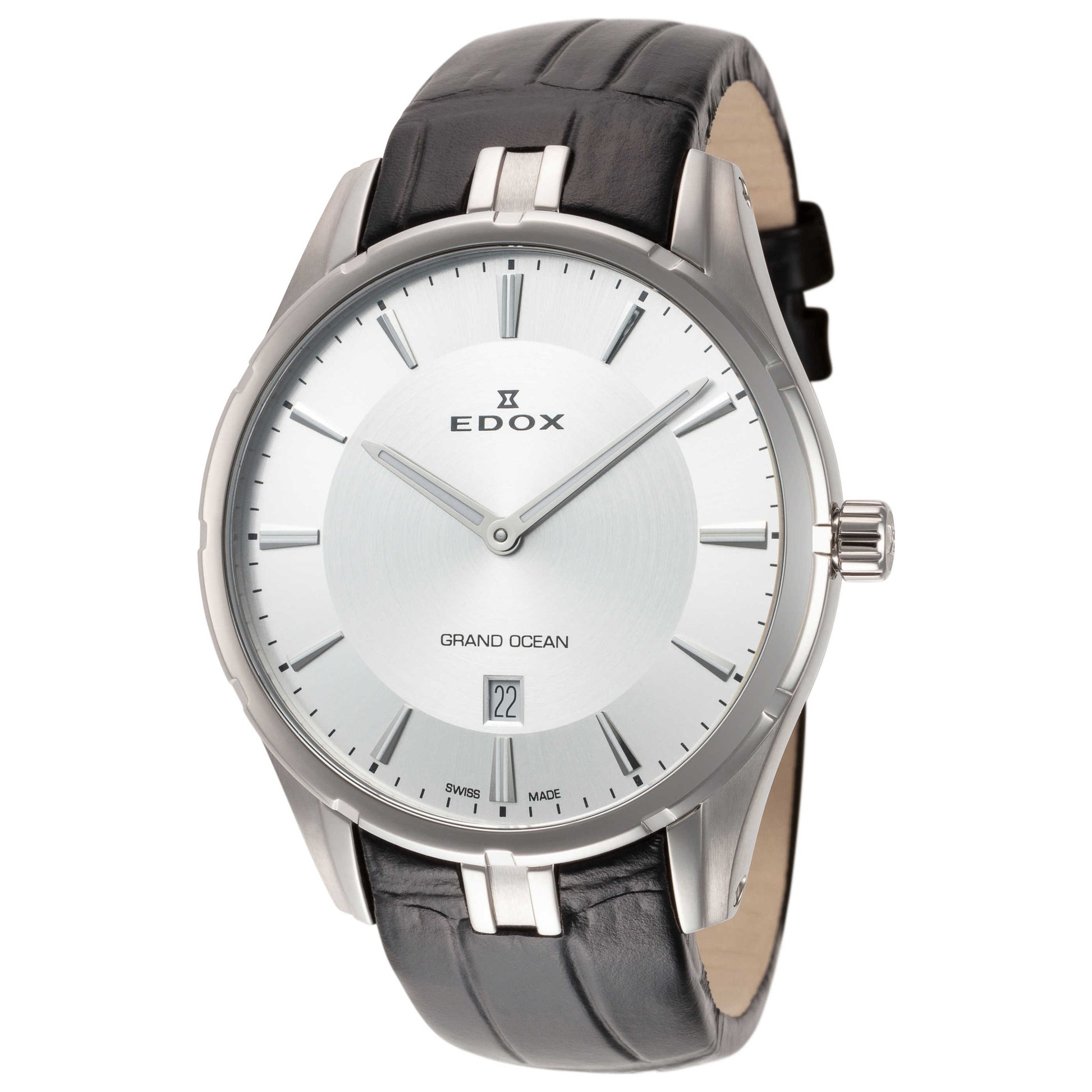 Front view of Edox Grand Ocean Men's Quartz Watch 56002-3C-AIN