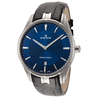 Front view of Edox Grand Ocean Men's Quartz Watch 56002-3C-BUIN