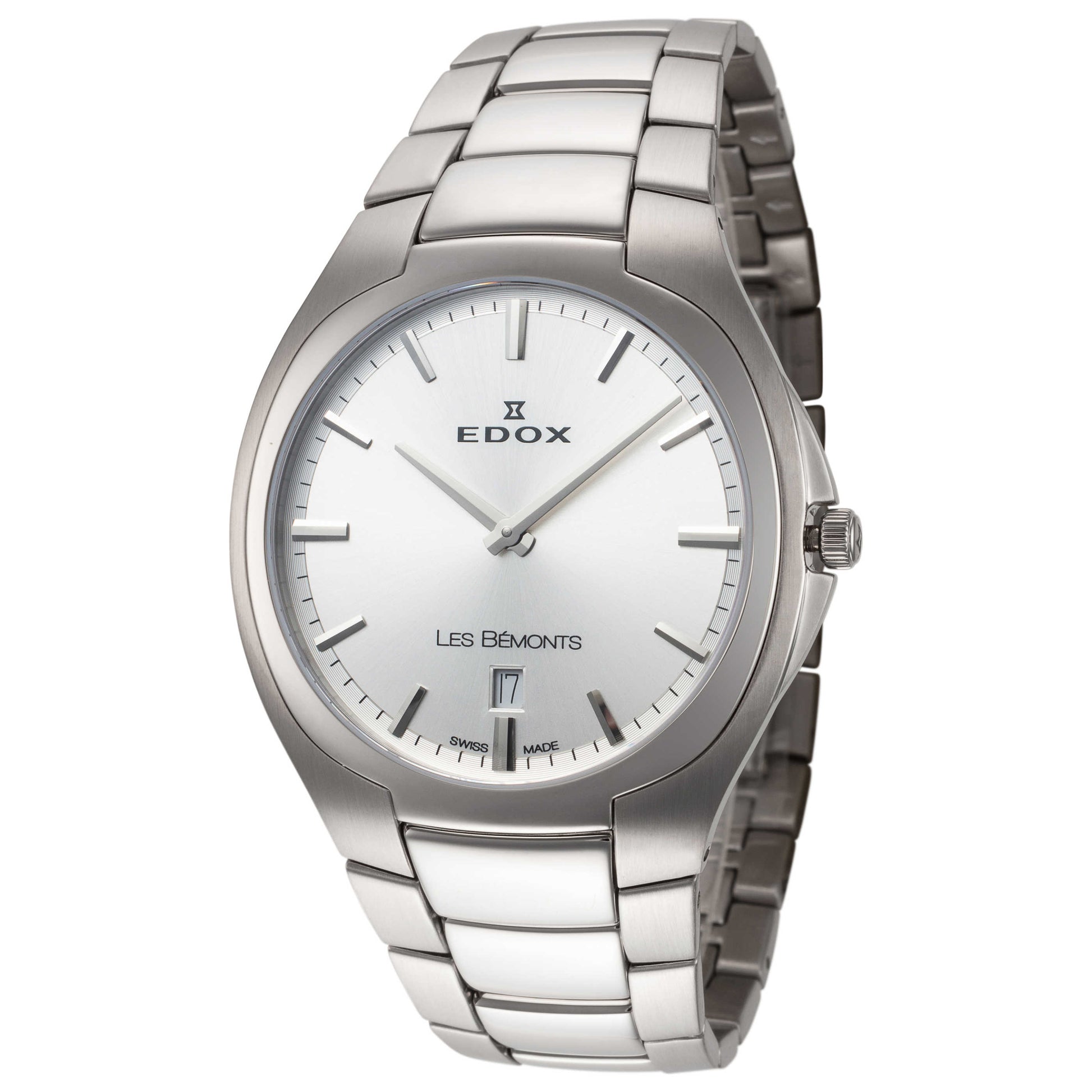 Front view of Edox Les Bémonts Men's Quartz Watch 56003-3-AIN