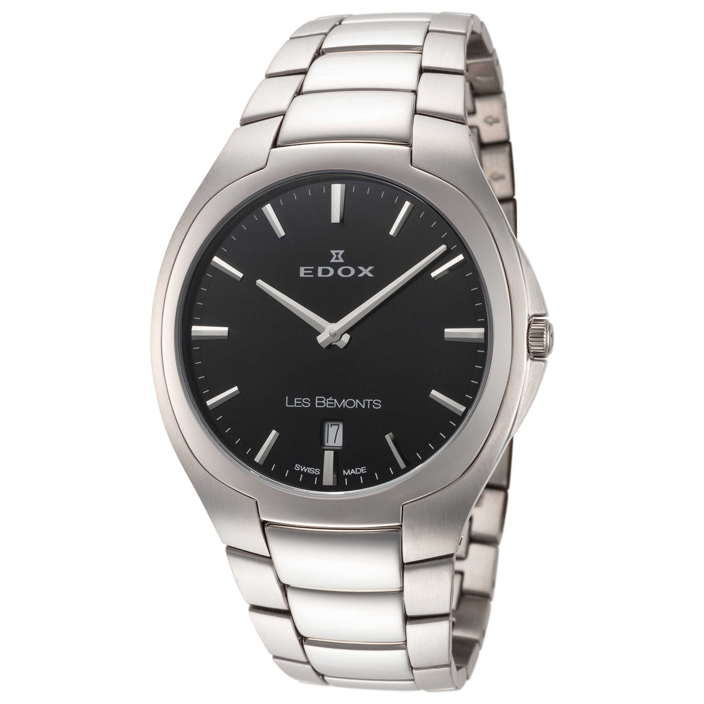 Front view of Edox Les Bémonts Men's Quartz Watch 56003-3-NIN