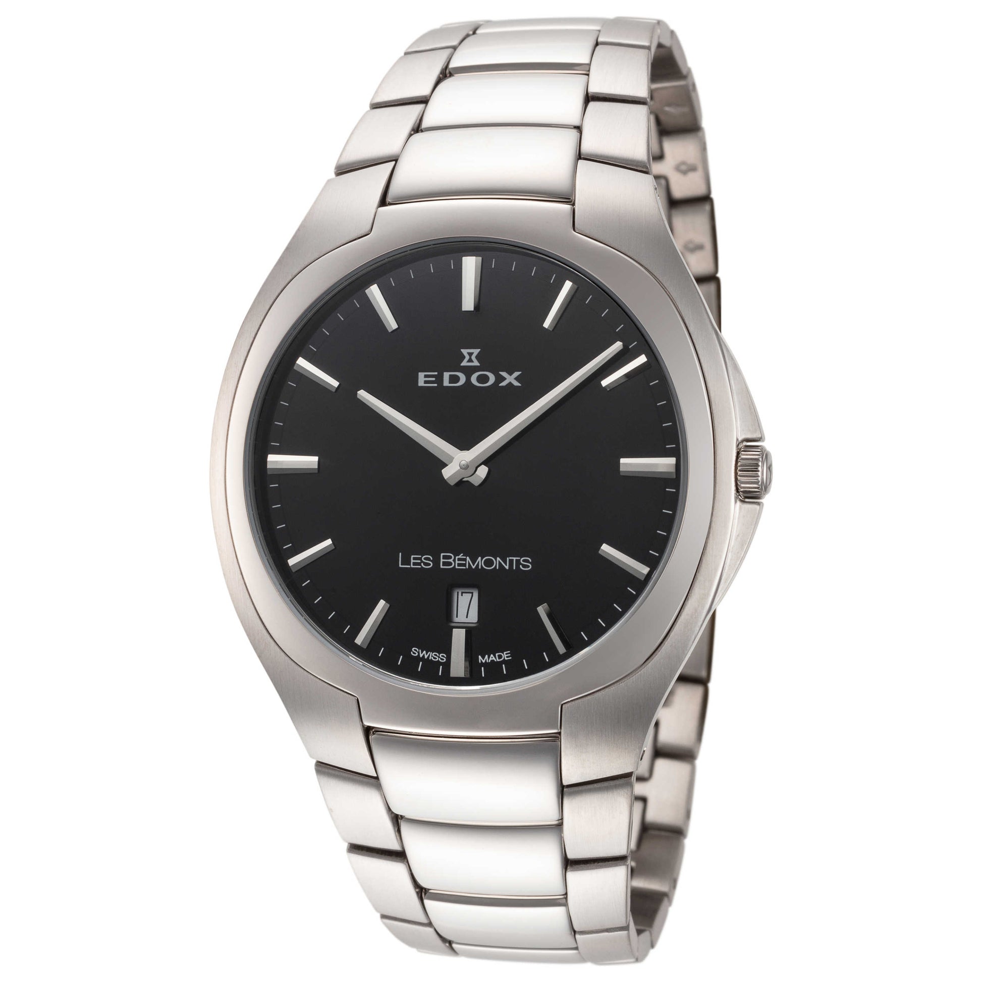 Front view of Edox Les Bémonts Men's Quartz Watch 56003-3-NIN