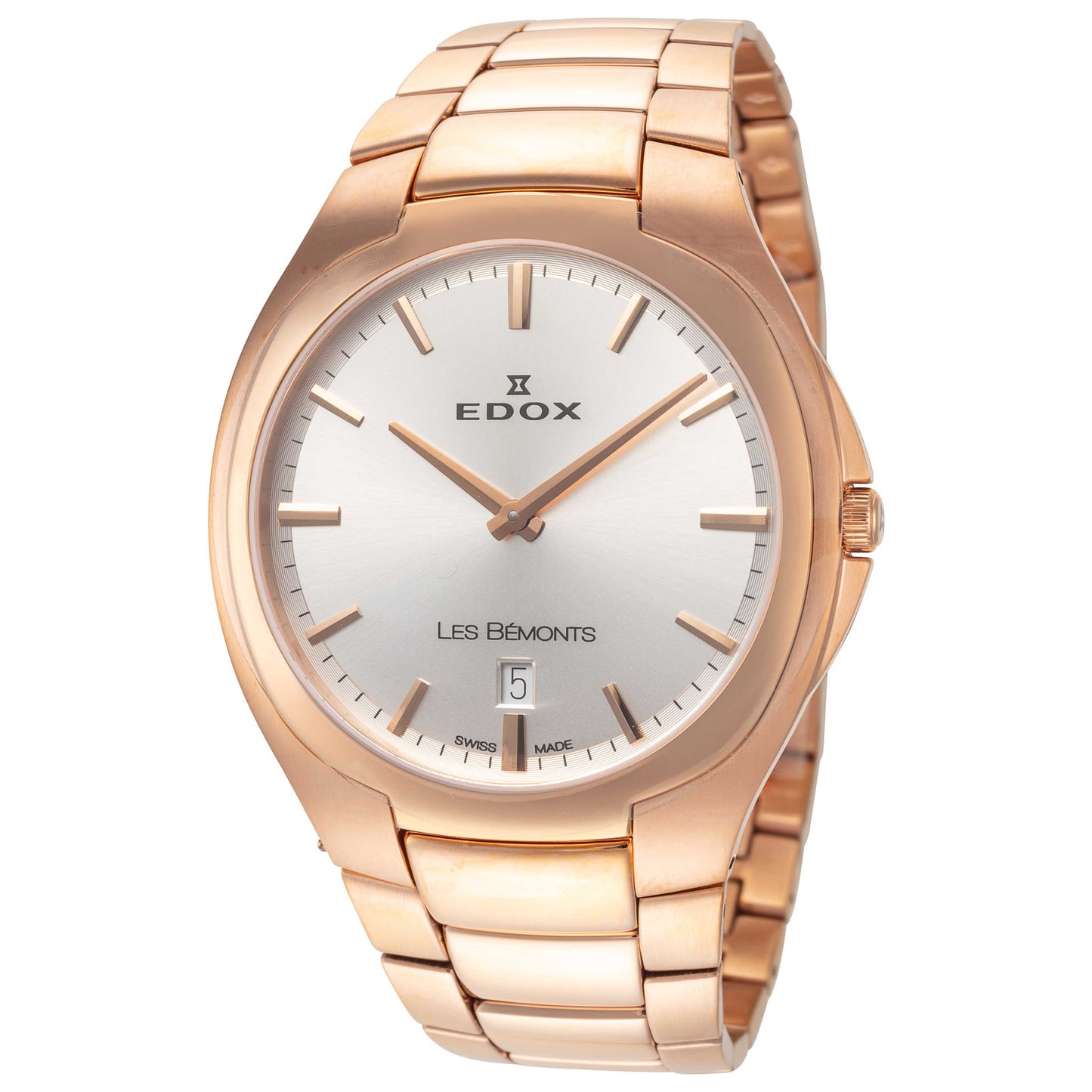 Front view of Edox Les Bemonts Men's Quartz Watch 56003-37R-AIR