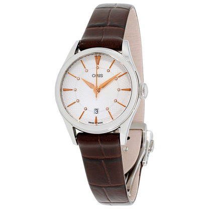 Front view of Oris Artelier Women's Automatic Watch 56177224031LSBRN