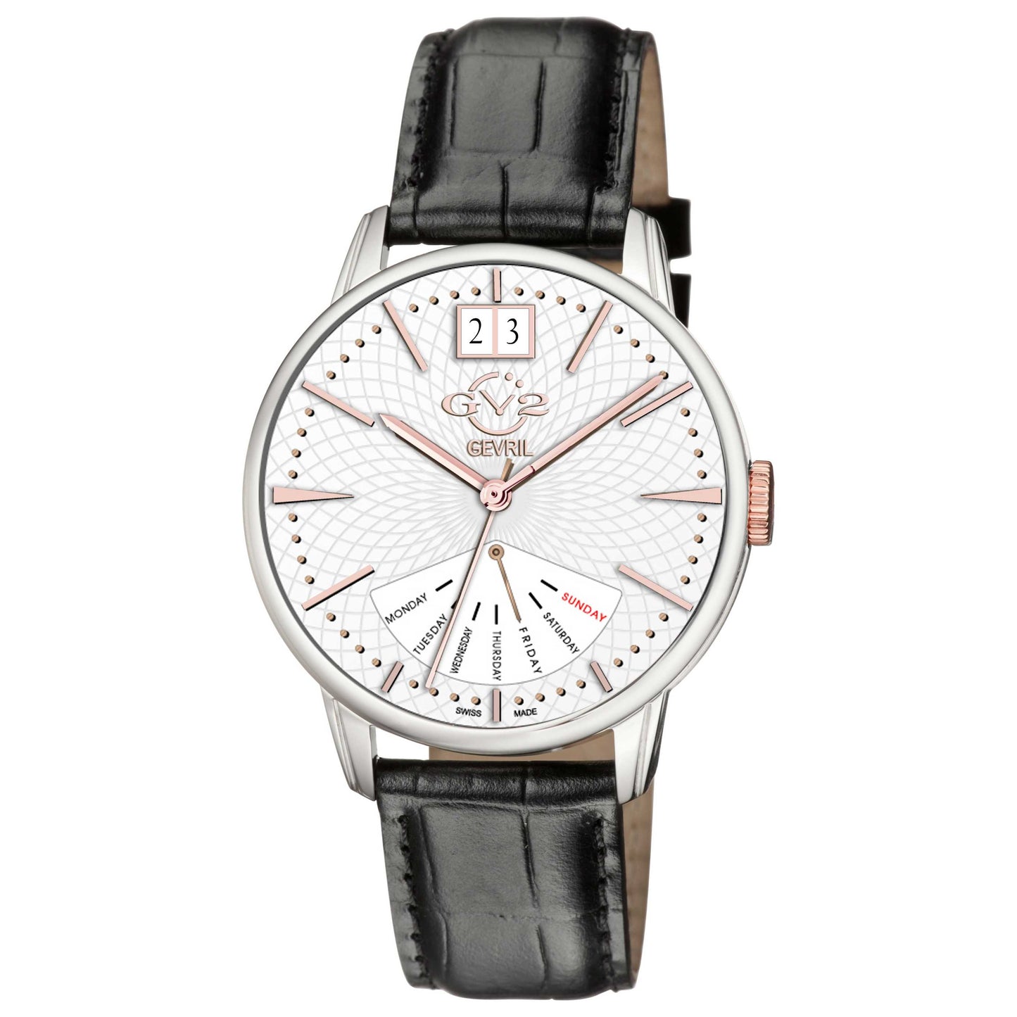 Front view of GV2 by Gevril Rovescio Men's Quartz Watch 56202