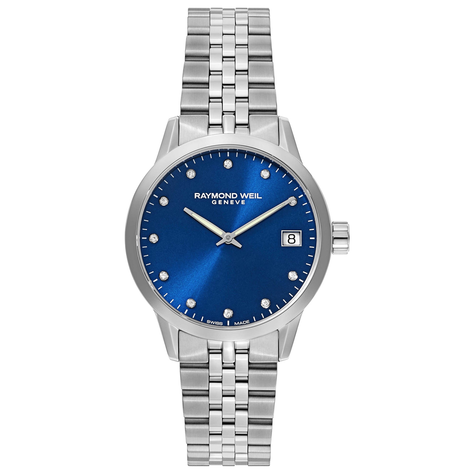Front view of Raymond Weil Freelancer Women's Swiss Quartz (Battery-Powered) Watch 5650-ST-CARA1